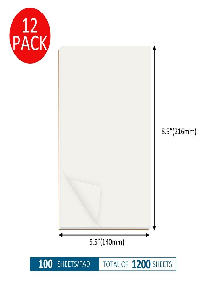 suituts 12 Pack Memo Pads 5.5X8.5 Inch Scratch Pads/Writing Pads, Total 1200 Sheets Blank Note Pads Bulk for Office, School, Business Work (Each Pad 100 Sheet) - Image 2