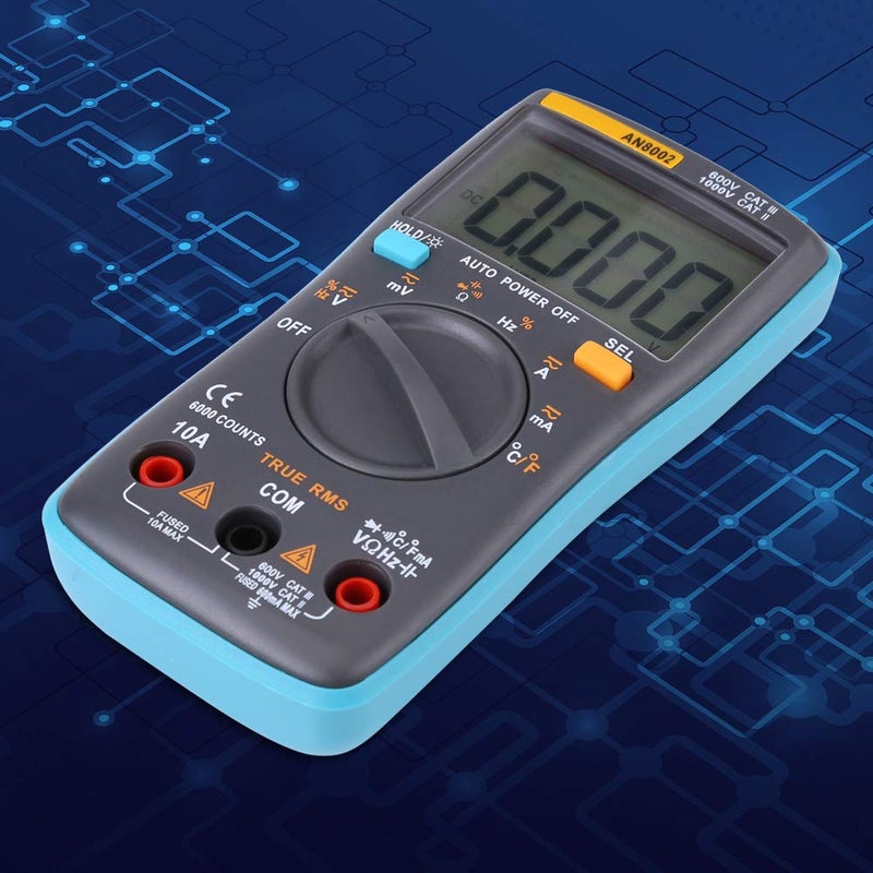 AN8002 6000 Counts Ohm Current Meter, Digital Ohm Current Measures Multimeter, True RMS Digital Multimeter for Automotive Household Electrical - Image 4