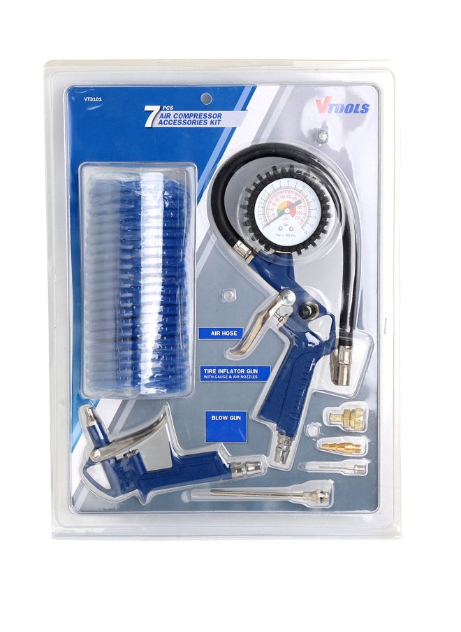 VTOOLS 7 Piece Heavy Duty Multipurpose Air Compressor Accessories Kit VT3101 