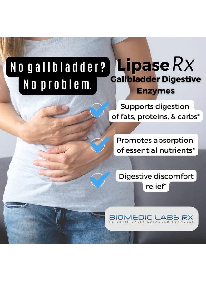Biomedic Labs RX Gallbladder Formula Lipase Protease And Amylase Digestive Enzymes To Reduce Bloating Vegan Formula 60 Veg Capsules - Image 5