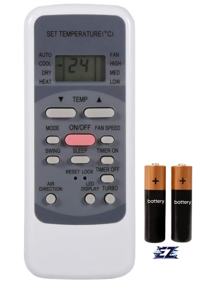 ELTRAZONE Replacement Air Conditioner Remote Control for Midea R51M/E with battery - Image 1