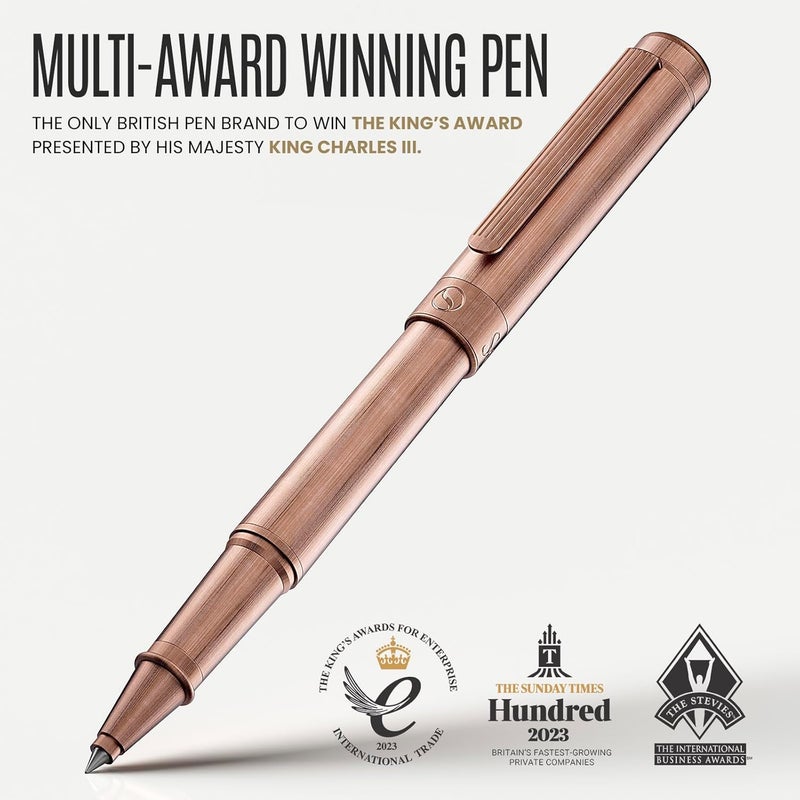 Scriveiner Copper Rollerball Pen - Stunning Luxury Pen, Schmidt Ink Refill, Best Roller Ball Gift Set for Men & Women, Professional, Executive Office, Nice Pens - Image 2