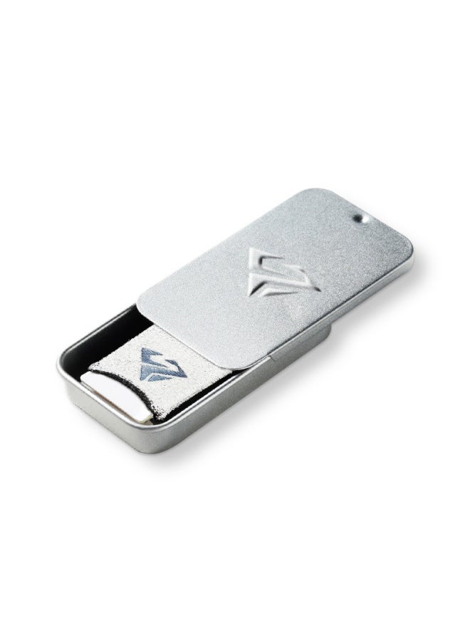Game Finger Cover Chicken Finger Cover Glass Silver Fiber Ice Silk Gloves E-Sports Breathable Anti-Sweat Sliding Gloves-Product Color:Luxury S3 [frosted Silver Metal Box] Finger Cover Storage Box  - Image 1
