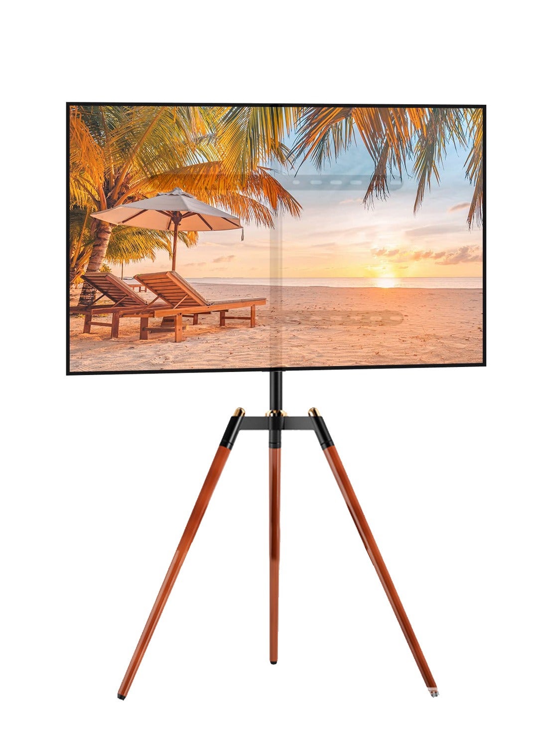 Tripod Easel TV Stand for 32-65 inch LED LCD Screen Height Adjustable Studio Floor TV Mount with 140° Swivel for Bedroom Living room Corner TV Stand