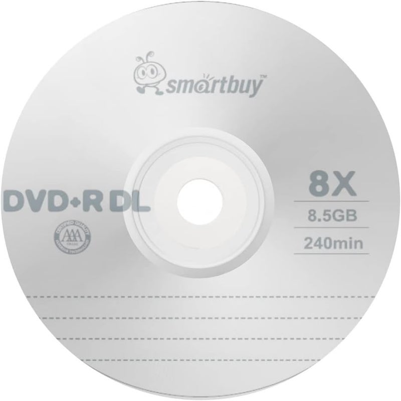 Smartbuy 8.5gb/240min 8X DVD+R DL Dual Layer Double Layer Logo Blank Media Disc Spindle (50-Disc) - Image 3