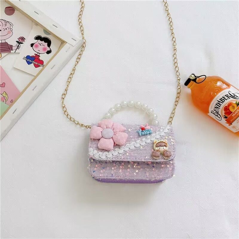 2023 New Fashionable Princess Handbag Internet Celebrity Little Girl Mini Versatile Crossbody Bag Children'S Small Fragrance Bag - Image 1