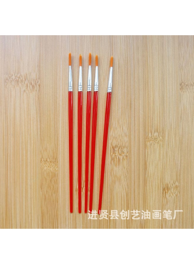 Chuangyi Acrylic Paint Pen Plastic Rod Digital Oil Painting Brush Flat Head Brush Gouline Brush Vinyl Doll Plaster Nylon Pen - Image 1