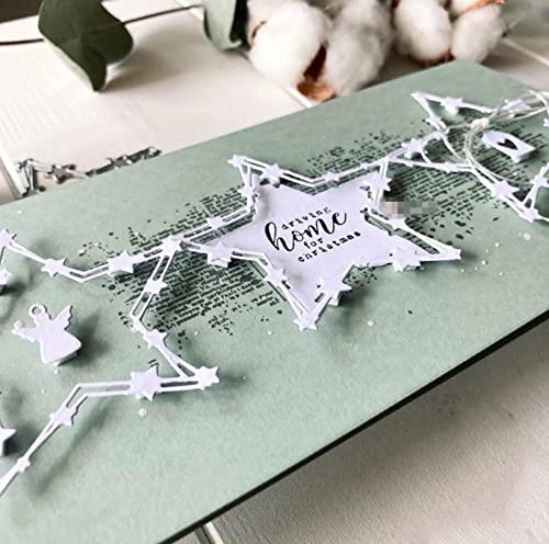 hinana Stars Frame Metal Die Cuts,Hollow Star Background Cutting Dies Cut Stencils for DIY Scrapbooking Photo Decorative Embossing Paper Dies for Scrapbooking Card Making - Image 4