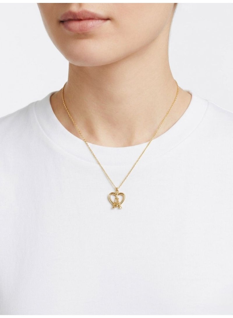 The Intermix Gems Gold Heart Motif Pendant Necklace - Image 3