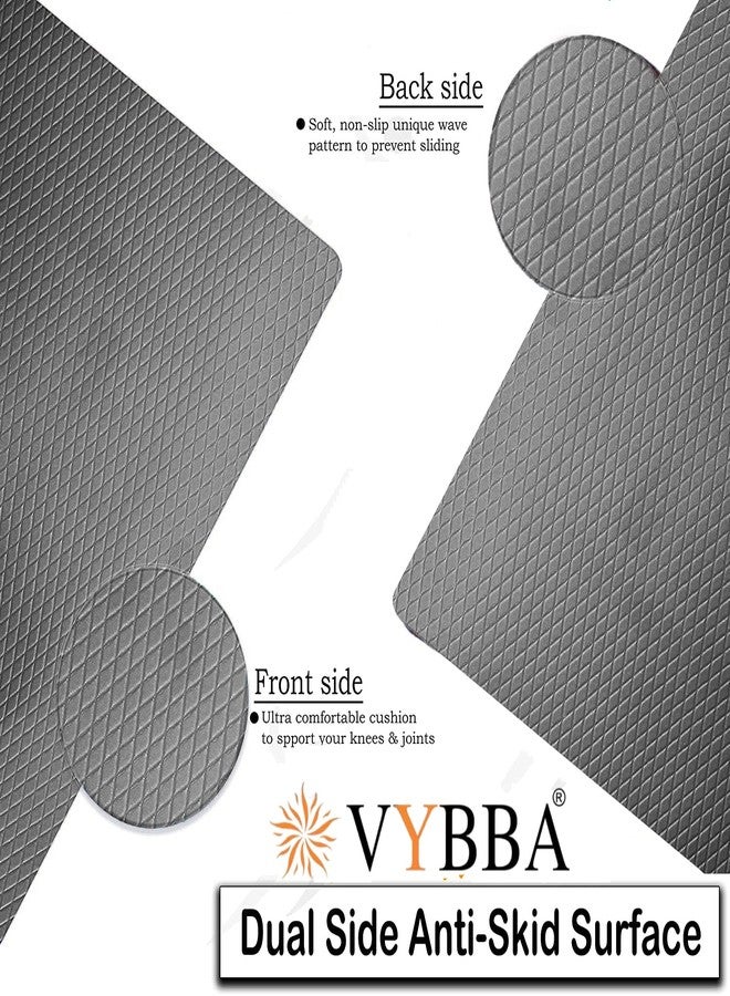 VYBBA 6 MM 100% EVA Yoga Mat with Bag Cover for Gym Workout and Yoga Exercise Odour free Anti-Slip Yoga Mat for Men & Women Fitness_ Grey - Image 3