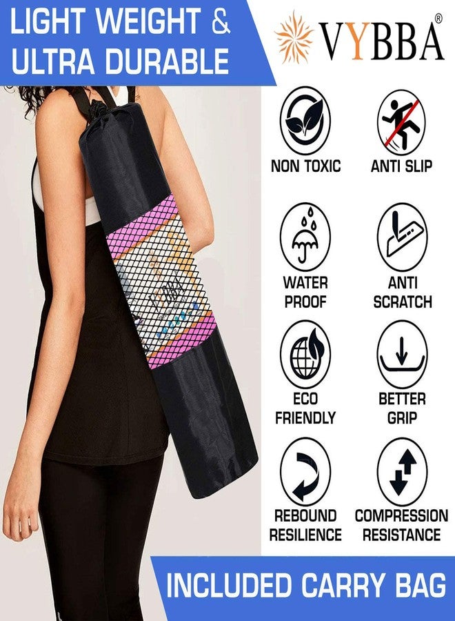 VYBBA 6 MM 100% EVA Yoga Mat with Bag Cover for Gym Workout and Yoga Exercise Odour free Anti-Slip Yoga Mat for Men & Women Fitness_ Grey - Image 2