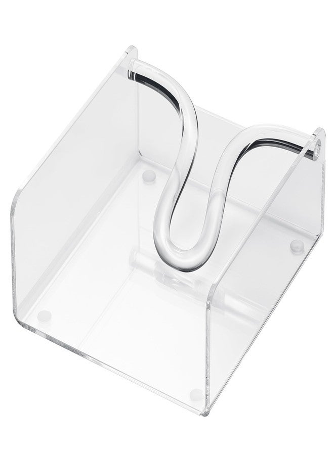 Khen Clear Acrylic Square Cocktail Napkin Holder (5.1"x5.5"), Unbreakable Plastic Napkin Dispenser with Weighted Arm and Non-Slip Pads, Kitchen, Dining Table, Bathroom Vanity, Shatterproof BPA-free - Image 5