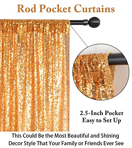 ShiDianYi 5ft X 7ft Gold Sequin Photo Backdrop, Select Your Size,Wedding Photo Booth,Photography Background,Ceremony Backgrounds - Image 3