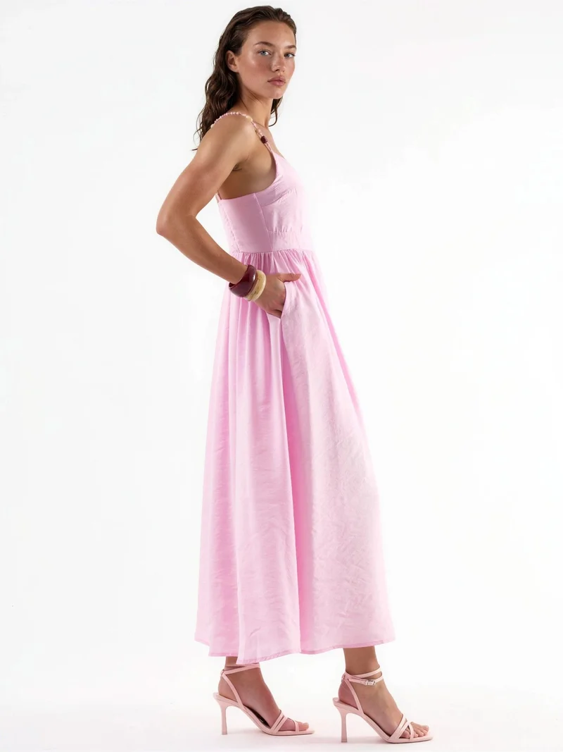 Busem BUSEM A-Line Midi Dress with Accessory Detail