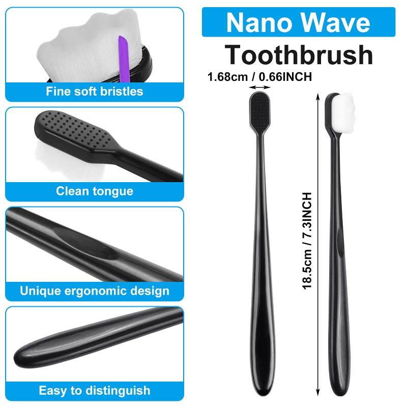 Molain Moain Extra Soft Manual Toothbrush, 6 Pieces Soft Bristle Toothbrush Ultra Soft Toothbrush For Adults,Assorted - Image 3