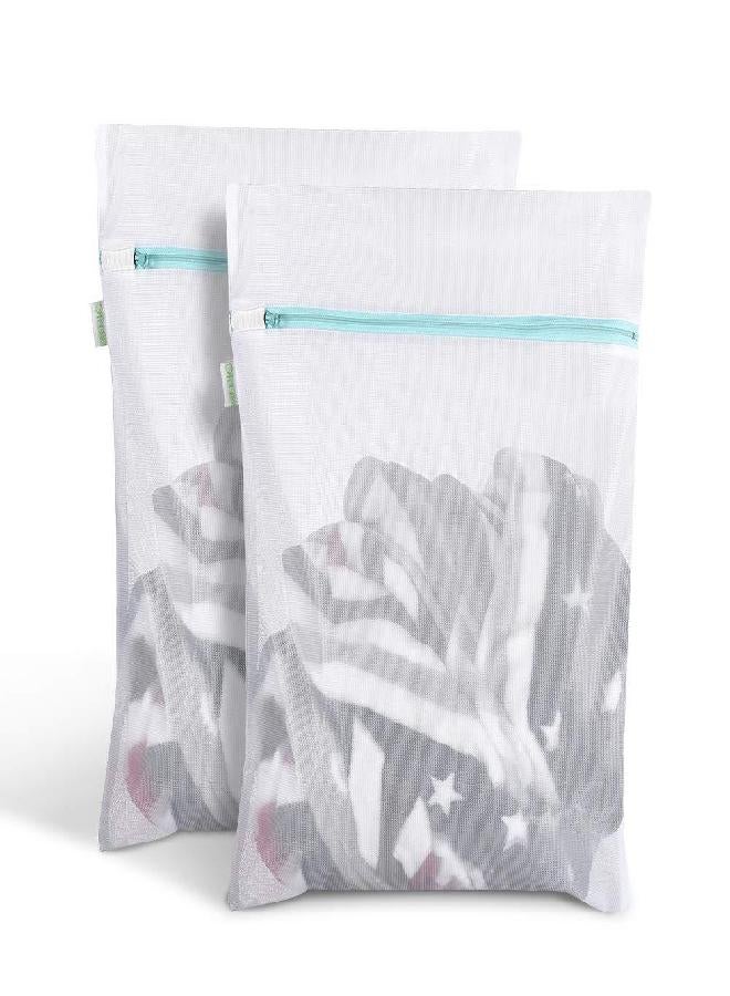 OTraki OTraki 16 x 20 inch Mesh Laundry Bag for Delicates 2 Pack Zipper Washing Bags for Lingerie Underwear Sock Sweater Garment Washer Machine Net Bag Heavy Duty Travel Storage Organizer 40 x 50cm - Image 1