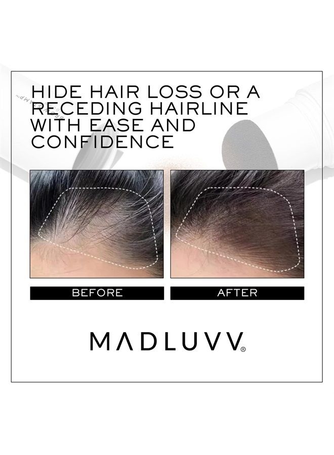MADLUVV عبوة إعادة تعبئة طابع الحواجب ذو الخطوة الواحدة™ المسجلة، الطابع الأصلي الفيرالي للحواجب للتعبئة والتشكيل، مقاوم للتلطخ، قابل للخلط، تركيبة بومادة مقاومة للماء في الغطاء (بني متوسط) - Image 2