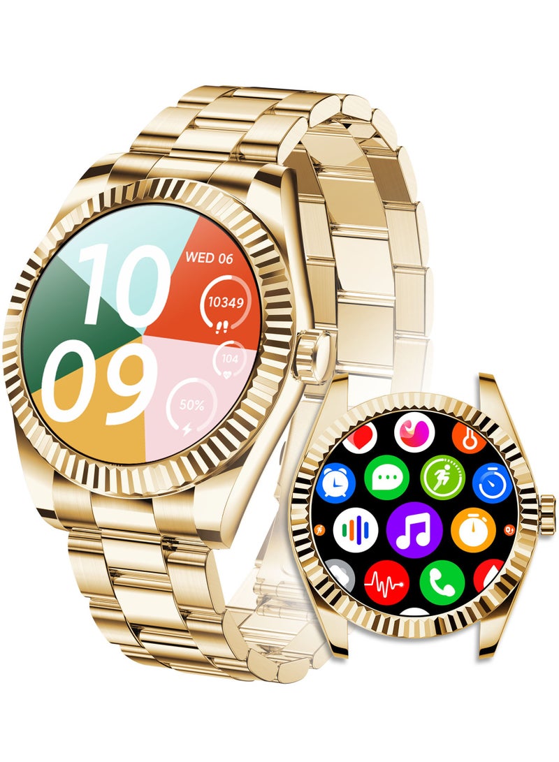 Men's Smart Watch Women 1.28" AMOLED Waterproof Small Smartwatch for Men Women Fitness Tracker Heart Rate Sleep Monitor Activity Tracker for Android and iPhone