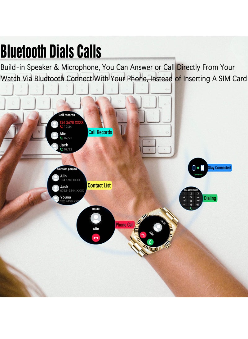 Men's Smart Watch Women 1.28" AMOLED Waterproof Small Smartwatch for Men Women Fitness Tracker Heart Rate Sleep Monitor Activity Tracker for Android and iPhone