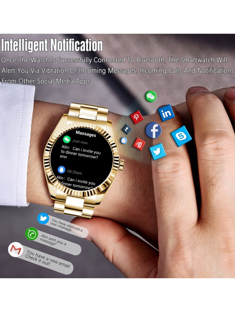 Men's Smart Watch Women 1.28" AMOLED Waterproof Small Smartwatch for Men Women Fitness Tracker Heart Rate Sleep Monitor Activity Tracker for Android and iPhone