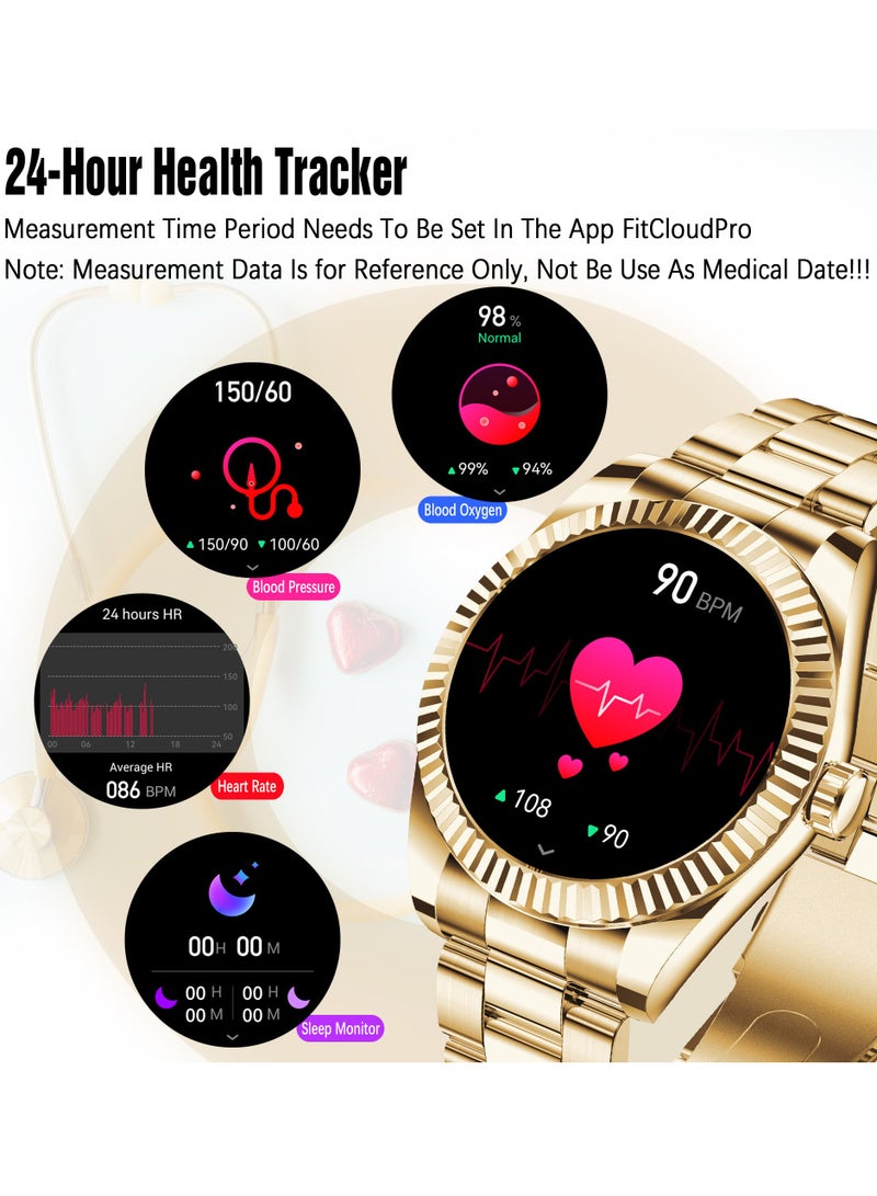 Men's Smart Watch Women 1.28" AMOLED Waterproof Small Smartwatch for Men Women Fitness Tracker Heart Rate Sleep Monitor Activity Tracker for Android and iPhone