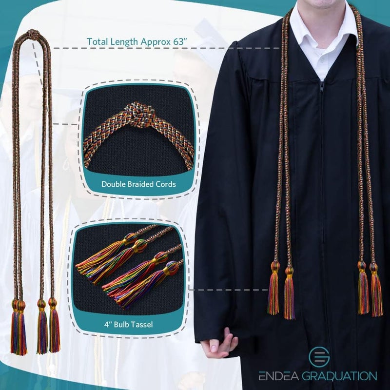Endea Graduation Double Honor Cord (Rainbow) - Image 3