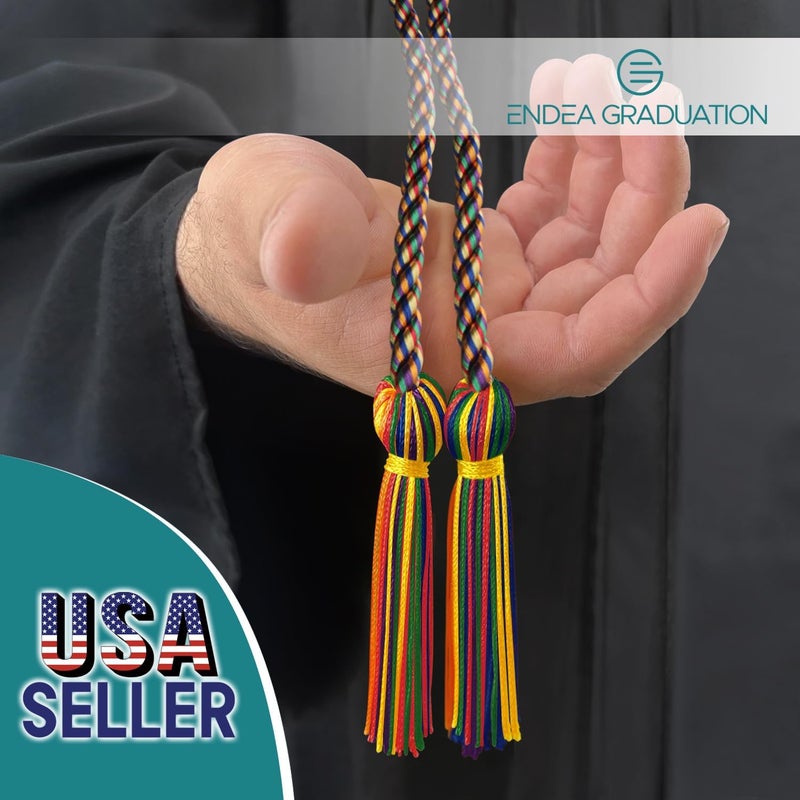 Endea Graduation Double Honor Cord (Rainbow) - Image 2