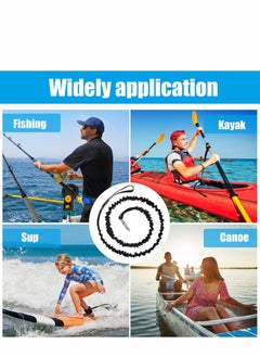 Y&D Kayak Paddle Leash, 4Pcs Leash Accessories Stretchable Coiled Rod for Kayaking Fishing Boating Canoeing SUP Rafting  - Image 2