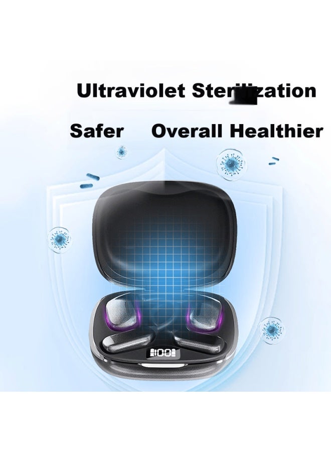 Witgoer Bluetooth Earbuds Wireless Ear-hook Non-bone Conduction In-ear Clip Sports Running Noise Cancelling Long Battery Life Uv Sterilization Upgraded App Safe For Ears - Image 1