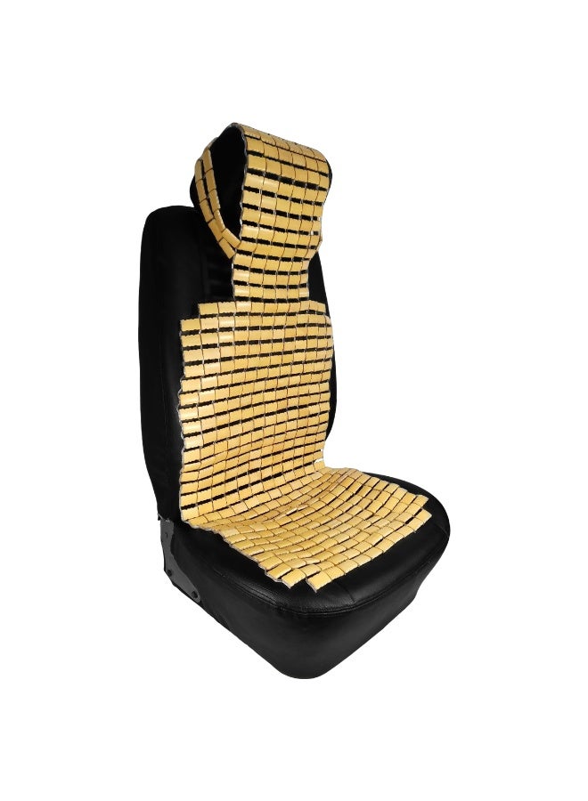 AGC Wooden Beaded Car Seat Cushion FC-1302 Full Back and Seat Support Bead Mat for Car, Truck, SUV & Office Chair Breathable Acupressure Design, Improves Circulation, Reduces Fatigue & Stress - Image 5