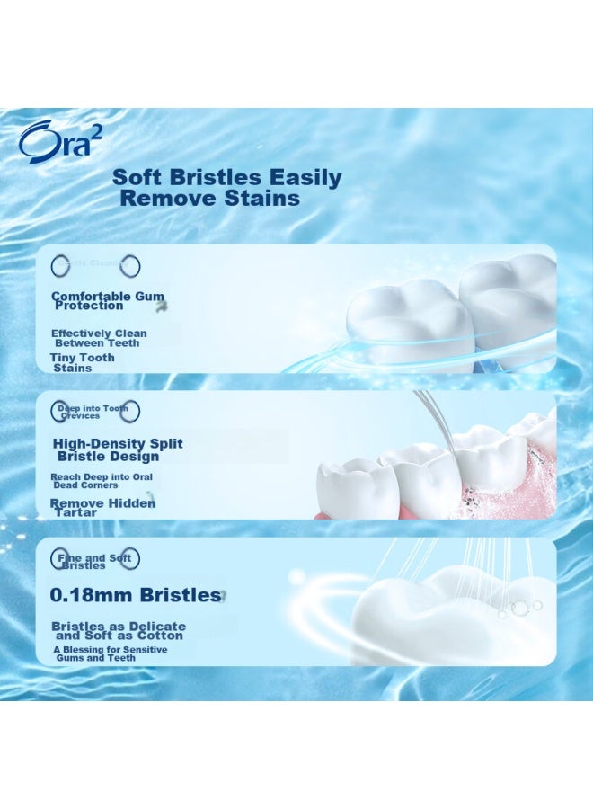 Ora2 Ultra-fine Toothbrush Small Brush Head Plaque Removal Toothbrush Set For Adult Gum Care, Random Color - Image 2
