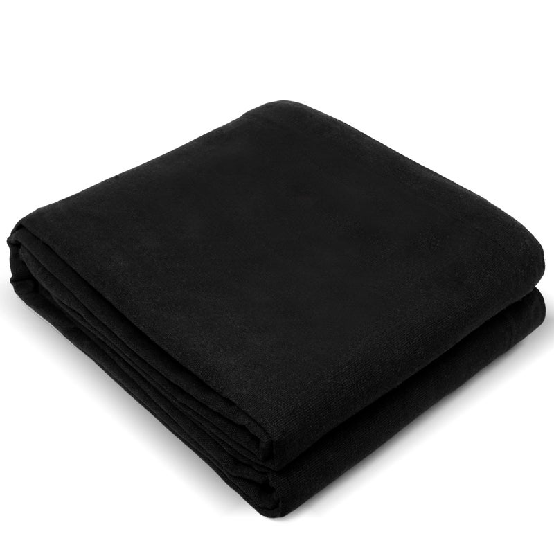 Zuperia Dyed Canvas Drop Cloth For Painting (6 X 10 Feet - Pack Of 1) - Pure Cotton Painters Drop Cloth For All Purpose, Thick Canvas Heavy Duty 12Oz (Black) - Image 1