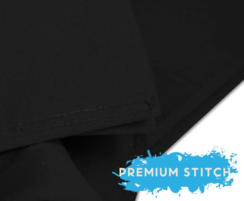 Zuperia Dyed Canvas Drop Cloth For Painting (6 X 10 Feet - Pack Of 1) - Pure Cotton Painters Drop Cloth For All Purpose, Thick Canvas Heavy Duty 12Oz (Black) - Image 4