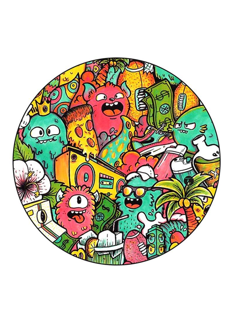 Monsters Printed Mouse Pad  Multicolour