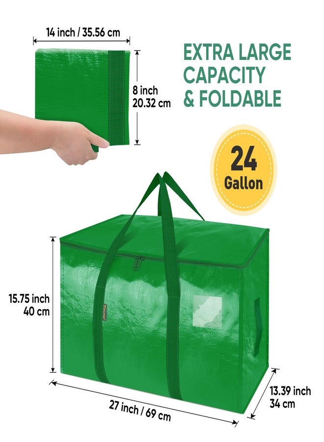 BALEINE 8-Pack Oversized Moving Bags, Big Bags with Reinforced Handles, Heavy-Duty Storage Tote for Clothes, Moving Supplies (Light Green) - Image 2