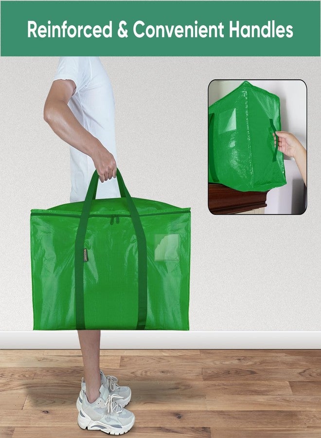 BALEINE 8-Pack Oversized Moving Bags, Big Bags with Reinforced Handles, Heavy-Duty Storage Tote for Clothes, Moving Supplies (Light Green) - Image 5