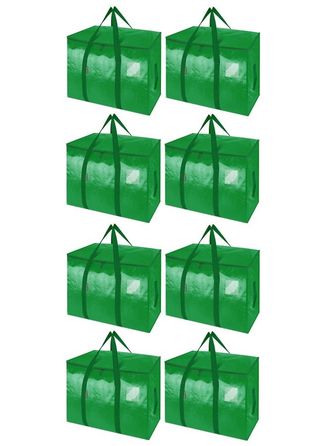 BALEINE 8-Pack Oversized Moving Bags, Big Bags with Reinforced Handles, Heavy-Duty Storage Tote for Clothes, Moving Supplies (Light Green) - Image 1