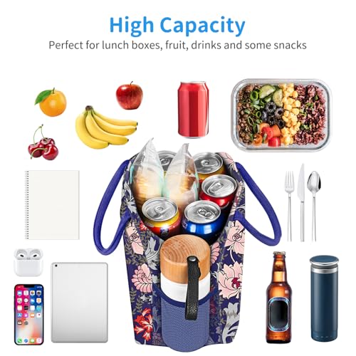 DALINDA Lunch Bag Lunch Box for Women Men Insulated Lunch Bags WaterResistant Cute Cooler Lunch Tote Bag Reusable Large Capacity for Work Travel Picnic - Image 3