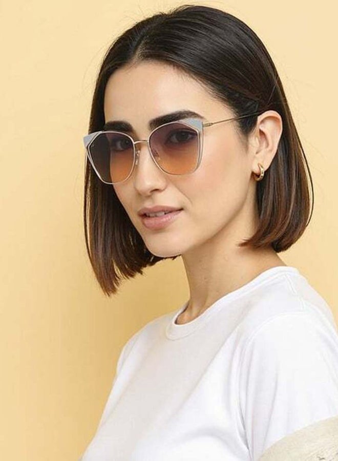 VINCENT CHASE Women By Lenskart | Silver Dual Tone Full Rim Cat Eye | Economic Range | Branded Latest and Stylish Sunglasses | 100% UV Protected | Women | Large | VC S15795 - Image 4