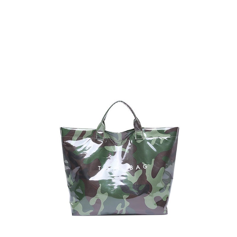 Girl Large Capacity Pvc Fashion Simple Niche Leopard Print Tote Bag Versatile Matchinging - Image 1