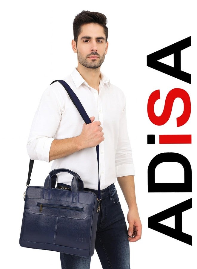 ADISA حقيبة مكتبية ADISA للكمبيوتر المحمول، حقيبة عمل للرجال (LB6050-NAVY) - Image 4