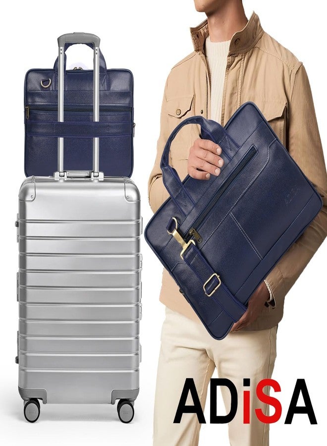 ADISA حقيبة مكتبية ADISA للكمبيوتر المحمول، حقيبة عمل للرجال (LB6050-NAVY) - Image 2