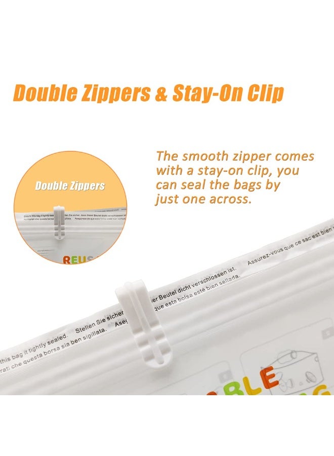 Bimirth Microwave Steam Cleaning Bag Reusable - Double Zip Lock Large & Durable 16 Pack Steaming Bags for Bottles & Breast Pump Parts, Training Cups, Fast Steam up Most Breast Pump Accessories - Image 3