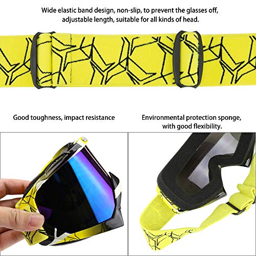 JAMIEWIN Motocross Goggles for ATV, Dirt Bike, Motorcycle, UTV & MX - Offroad Riding Goggles with Anti UV, Dustproof & Anti Fog Protection for Men, Women, Youth & Kids - Image 5