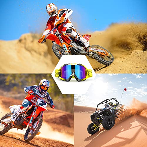 JAMIEWIN Motocross Goggles for ATV, Dirt Bike, Motorcycle, UTV & MX - Offroad Riding Goggles with Anti UV, Dustproof & Anti Fog Protection for Men, Women, Youth & Kids - Image 2