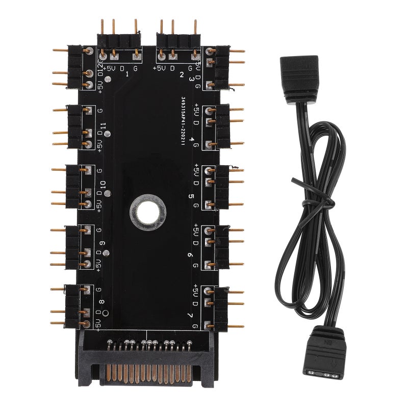 RGB Fan Hub Controller with Multi-Ports for PC ARGB Devices and Long-Term Use - Image 1