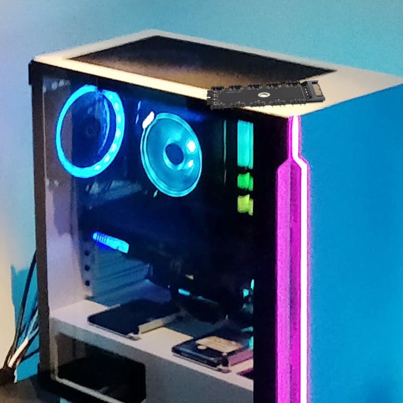 RGB Fan Hub Controller with Multi-Ports for PC ARGB Devices and Long-Term Use - Image 3