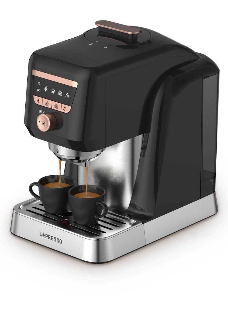 LePRESSO Automatic Turkish Coffee Maker / 700W Fast Brewing / Digital Panel / Self-Cleaning / 800ml Water Tank - Black - Image 1