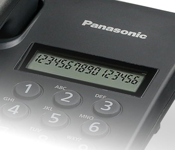 Panasonic Corded Telephone, Black - Image 3