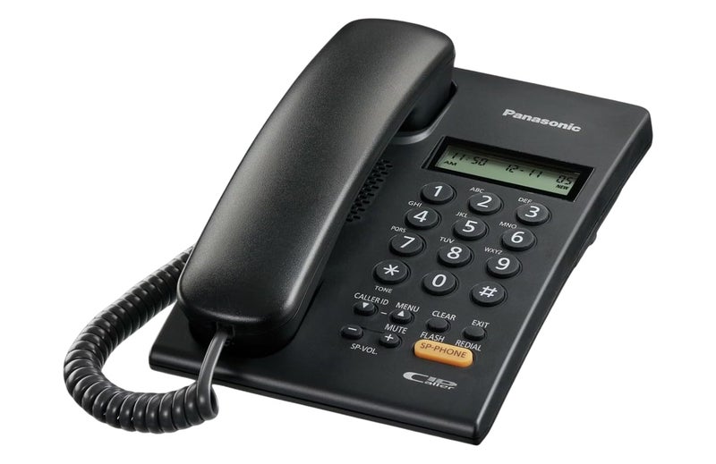 Panasonic Corded Telephone, Black - Image 1